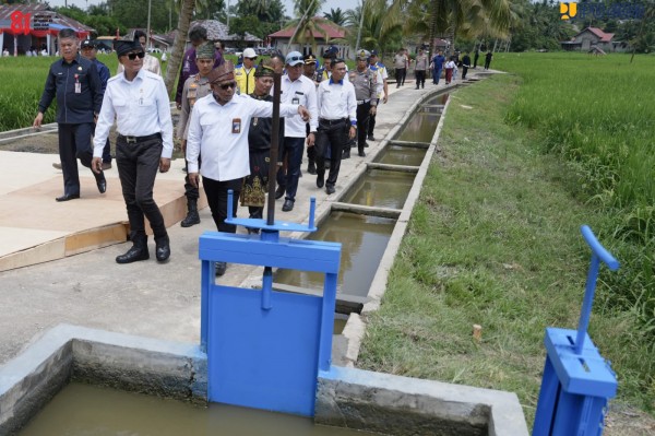 Menteri Dody Pastikan Rehabilitasi Irigasi Rawa Sawah di Kuantan Singingi Perkuat Swasembada Pangan