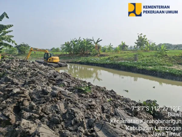 Kementerian PU Normalisasi Sungai Deket, Siapkan Pasokan Air untuk 440 Hektare Sawah di Lamongan