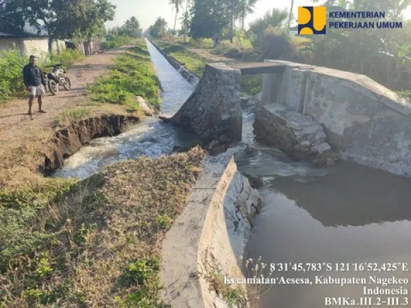 Kementerian PU Percepat Identifikasi Kerusakan Infrastruktur Irigasi Pasca Gempa di NTT